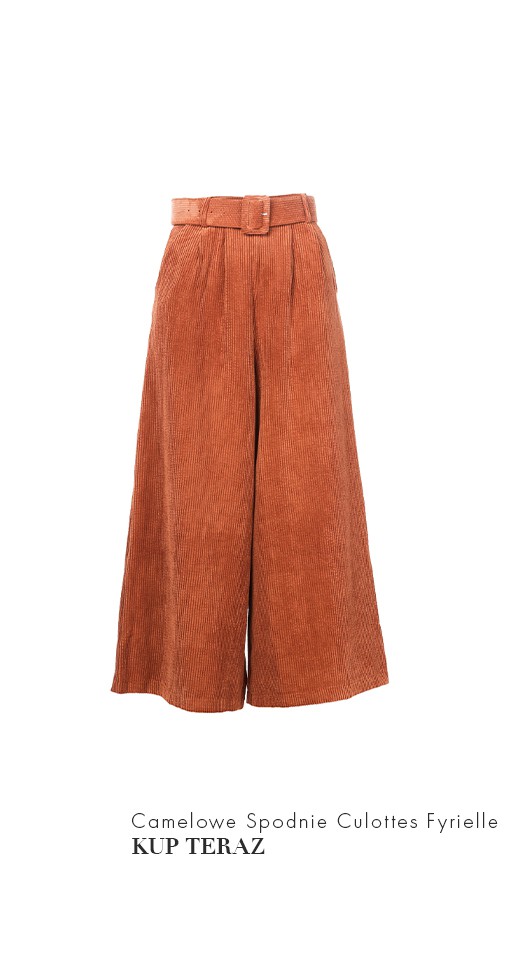 Camelowe spodnie Culottes