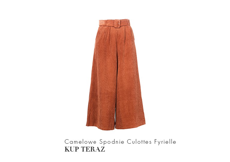 Camelowe spodnie Culottes