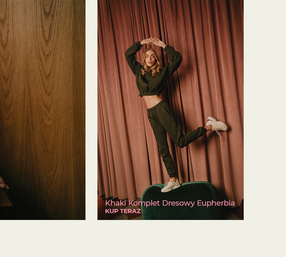 Khaki komplet dresowy