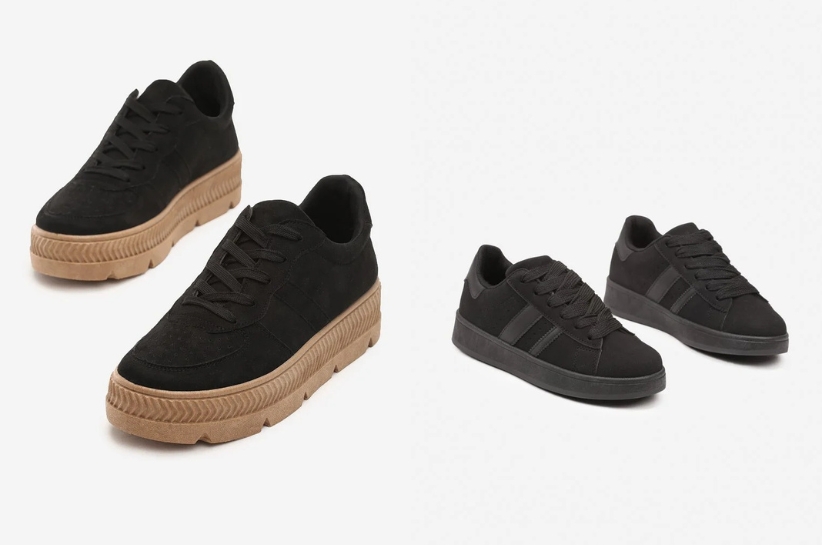 stylizacje czarne sneakersy