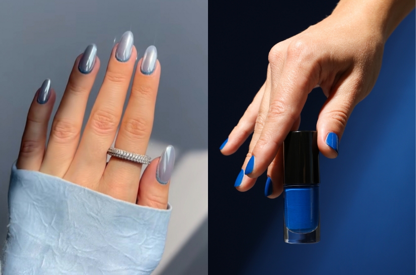 Jakie paznokcie pasują do chabrowej sukienki Manicure, który podbija cały look