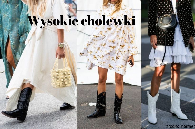 Wysokie cholewki kowbojki stylizacje