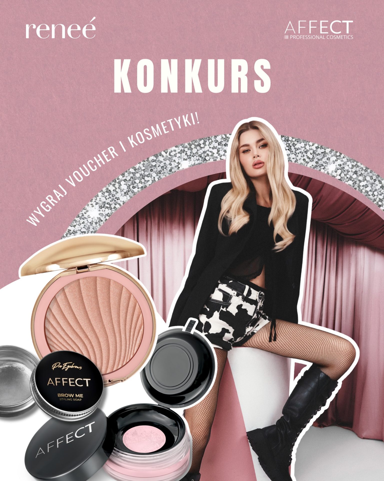 KONKURS 💛
Razem z @affectpolska przygotowaliśmy dla Was ekstra konkurs!Co możecie wygrać?
✨voucher o wartości 200 zł do wykorzystania w sklepie internetowym renee.pl
✨ zestaw kosmetyków od Affect Polska (Puder Velvet Pink + mydełko do brwi + rozświetlacz Rio)Wygrywają 3 osoby!ZADANIE KONKURSOWE:
💛 napisz w komentarzu, co sprawia, że czujesz się pewna siebie i błyszczysz na co dzień (stylizacja, makijaż, a może konkretna osoba?)
💛 oznacz przyjaciółkę, z którą tworzysz swój własny girls club
💛 będzie nam miło, jeśli zaobserwujecie nasze profile: @reneegirls oraz @affectpolska📅 Konkurs trwa do 24 lutego (23:59), a wyniki pojawią się już 25 lutego w komentarzu pod tym postem. Wygrywają najbardziej kreatywne komentarze, powodzenia! ✨💃