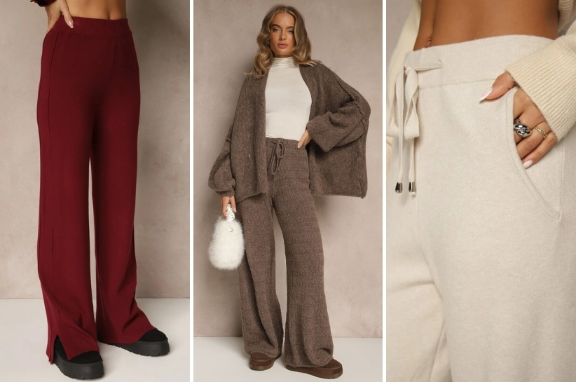 sweterkowe spodnie stylizacje