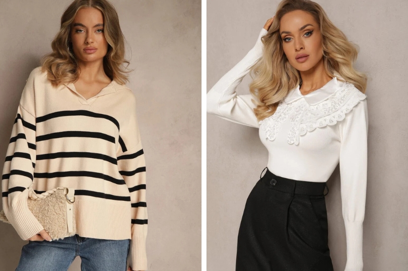 sweter z kołnierzykiem