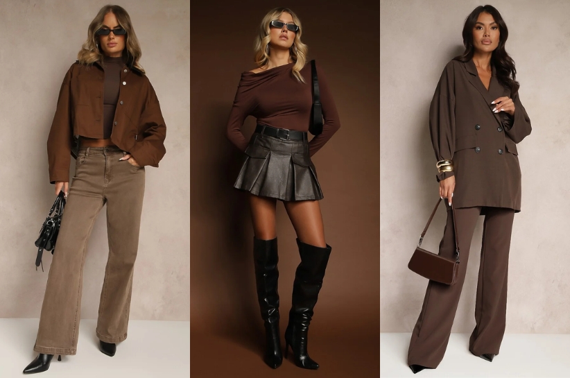 ubrania w kolorach ziemi stylizacje earth tones