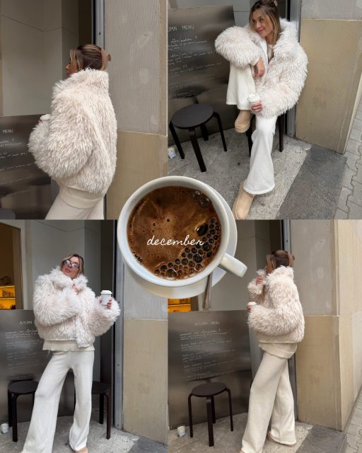 Końcówka grudnia brzmi jak ulubione faux fur, beżowy matchy set, śniegowce i ulubiona kawka w dłoni! Zgadzacie się? ❄☕komplet Firiala: 351050
faux fur Lanarea: 400042