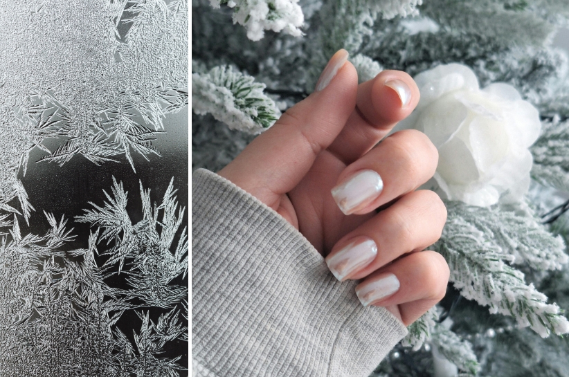 Frosted Chrome Nails – błysk i mgła w jednym manicure