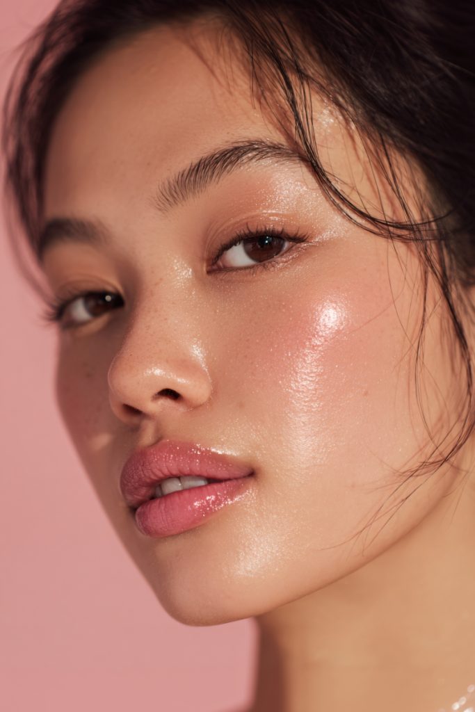 efekt glass skin i dewy look make up