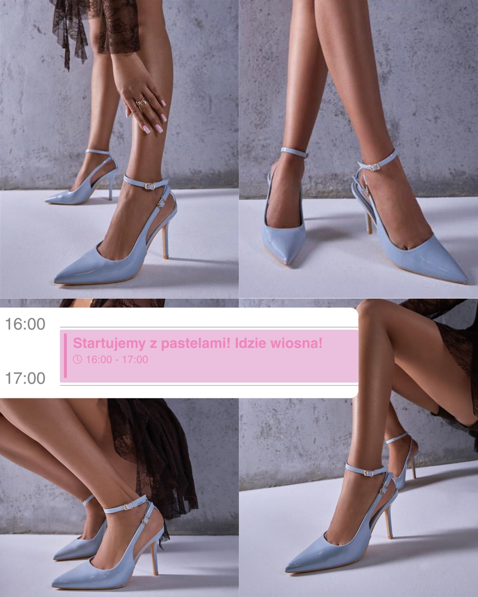 Top szpilki na wiosnę 💙
Pastel, który robi cały look. 👠Szpilki Dolenita: 395958